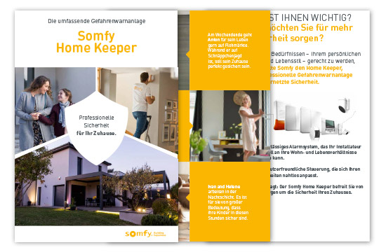 Broschüre: Somfy Home Keeper – Die umfassende Gefahrenwarnanlage